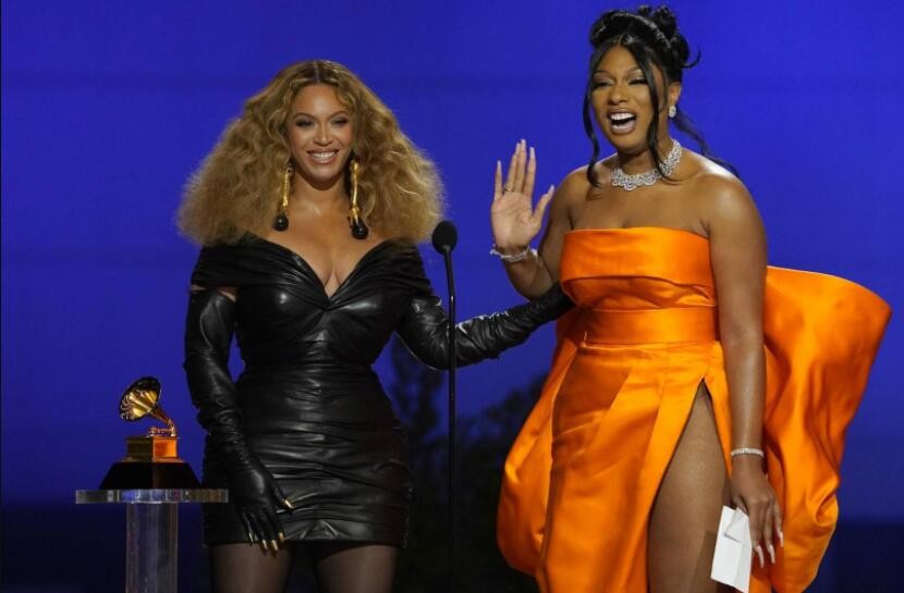 Megan Thee Stallion and Beyoncé make rap history at the 63rd Grammys